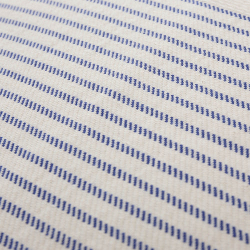 Kadan cushion cover, white & ultramarine, 50% linen & 50% cotton | URBANARA cushion covers