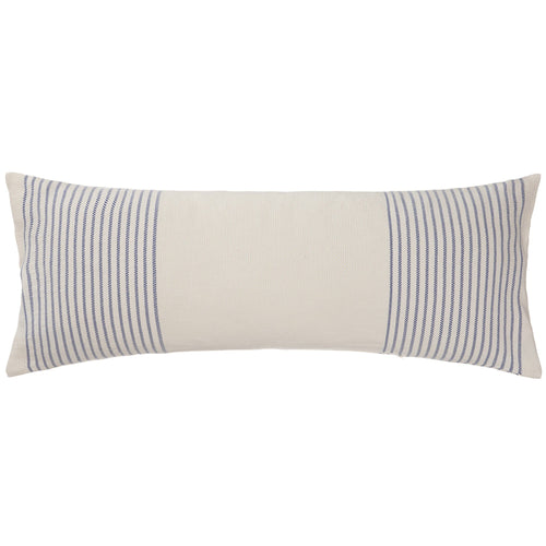 Kadan cushion cover, white & ultramarine, 50% linen & 50% cotton