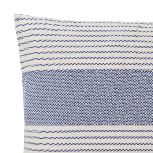 Kadan cushion cover, ultramarine & white, 50% linen & 50% cotton | URBANARA cushion covers