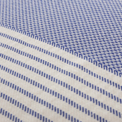 Kadan cushion cover, ultramarine & white, 50% linen & 50% cotton | URBANARA cushion covers