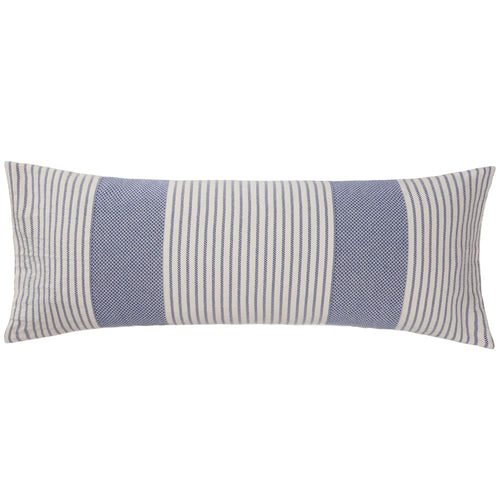 Kadan cushion cover, ultramarine & white, 50% linen & 50% cotton