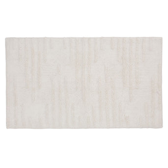 skil bath mat, natural white, 100% cotton