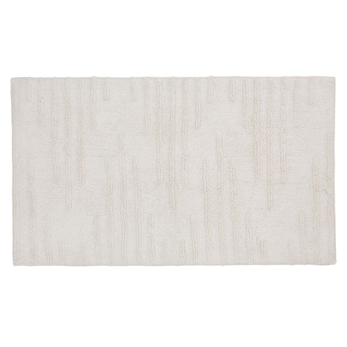 skil bath mat, natural white, 100% cotton