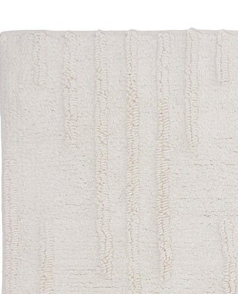 skil bath mat, natural white, 100% cotton