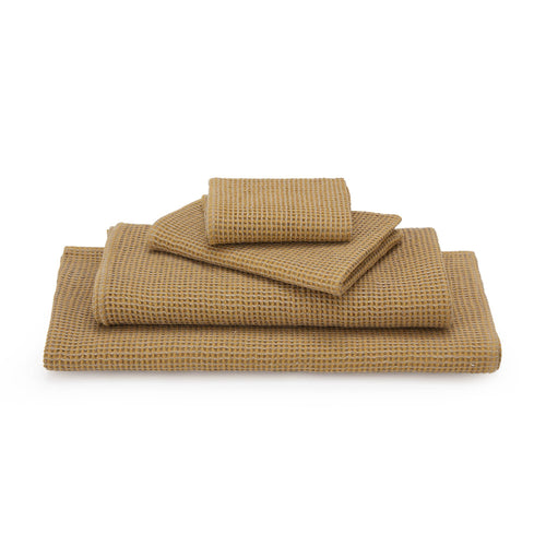 Kotra Towel Collection bright mustard & natural, 50% linen & 50% cotton