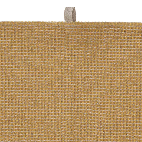 Kotra hand towel, bright mustard & natural, 50% linen & 50% cotton |High quality homewares