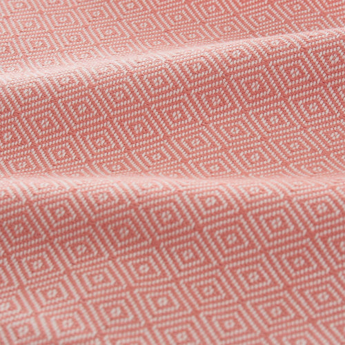 Cesme hammam towel, papaya & white, 100% cotton | URBANARA hammam towels
