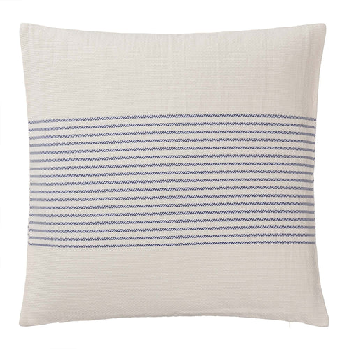 Kadan bedspread, white & ultramarine, 50% linen & 50% cotton |High quality homewares