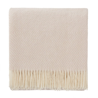 Gotland blanket, powder pink & cream, 100% new wool