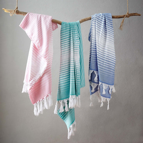 Denim blue & White Kadirli Hamamtuch | Home & Living inspiration | URBANARA