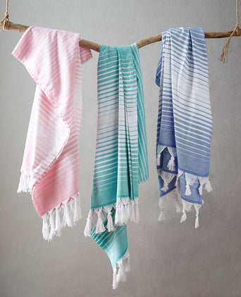 Kadirli hammam towel, light pink & white, 100% cotton