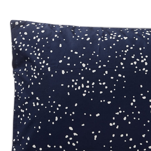 Connemara cushion cover, dark blue & white, 100% cotton | URBANARA cushion covers