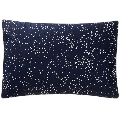 Connemara cushion cover, dark blue & white, 100% cotton