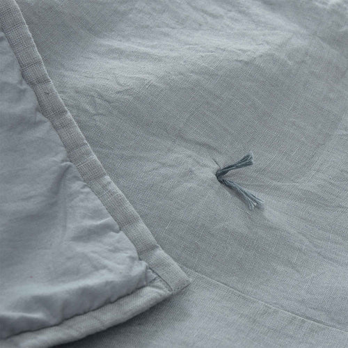 Gaya bedspread, light green grey & green grey, 100% linen & 100% cotton & 100% polyester | URBANARA bedspreads & quilts
