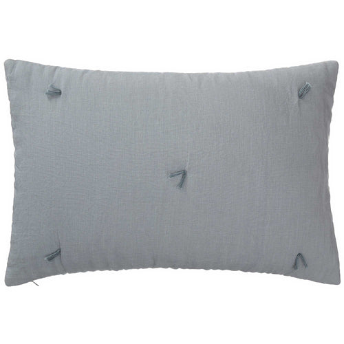 Gaya bedspread, light green grey & green grey, 100% linen & 100% cotton & 100% polyester |High quality homewares