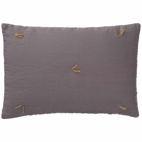 Gaya bedspread in grey & bright mustard, 100% linen & 100% cotton & 100% polyester |Find the perfect bedspreads & quilts