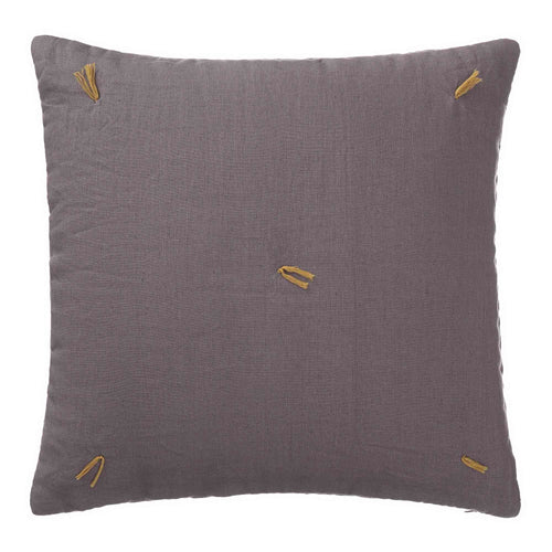 Gaya bedspread, grey & bright mustard, 100% linen & 100% cotton & 100% polyester |High quality homewares