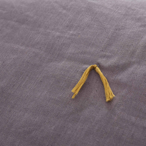 Gaya cushion cover, grey & bright mustard, 100% linen & 100% cotton & 100% polyester | URBANARA cushion covers