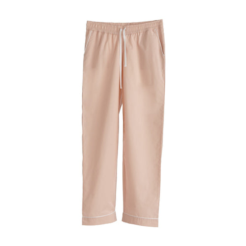 Alva Pyjama Bottoms light pink & white, 100% organic cotton | URBANARA nightwear