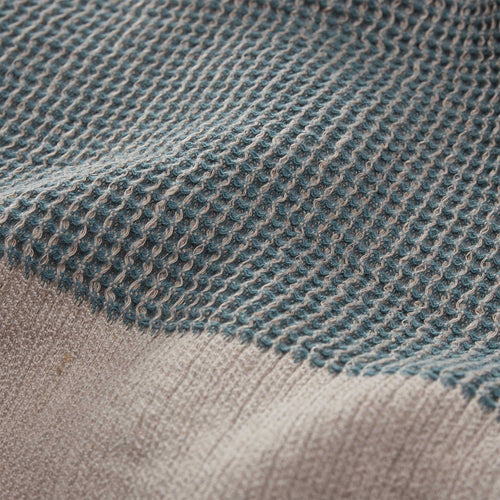 Kovai blanket, green grey & natural, 50% linen & 50% cotton |High quality homewares