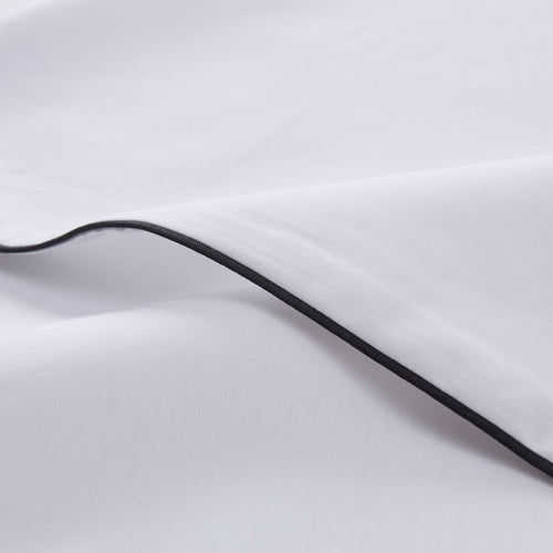 Vitero Pillowcase white & black, 100% combed cotton | High quality homewares
