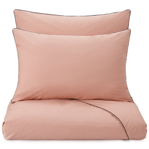 Vitero duvet cover, light dusty pink & black, 100% combed cotton