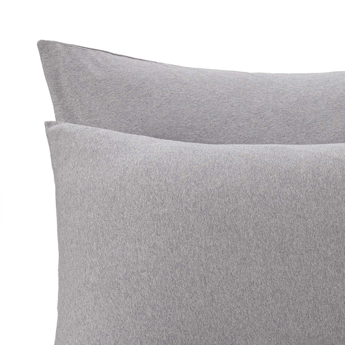 Sabugal duvet cover, light grey melange, 100% cotton | URBANARA jersey bedding