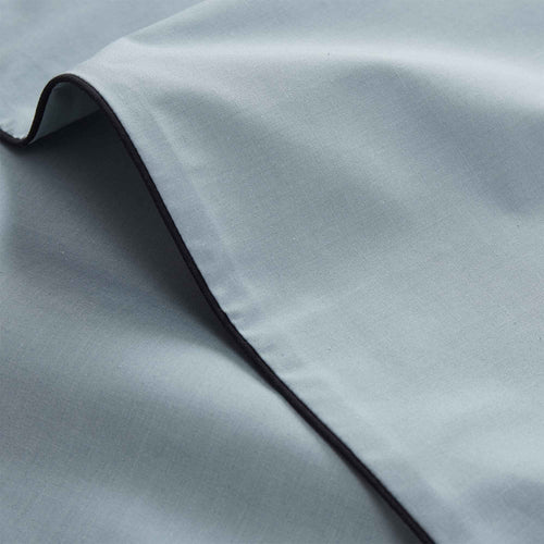 Vitero duvet cover, green grey & black, 100% combed cotton | URBANARA percale bedding