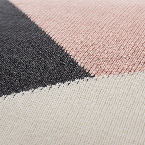 Kabral cushion cover, charcoal & light pink & natural white, 100% cotton | URBANARA cushion covers