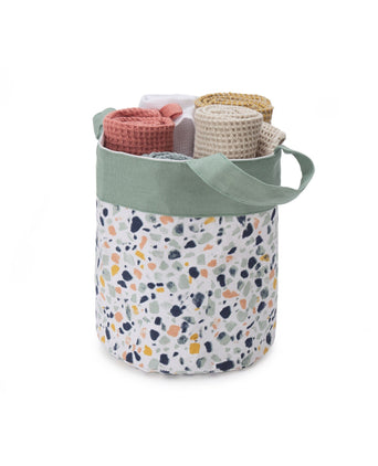 Malpe storage, grey green & mustard, 100% cotton & 100% polyester