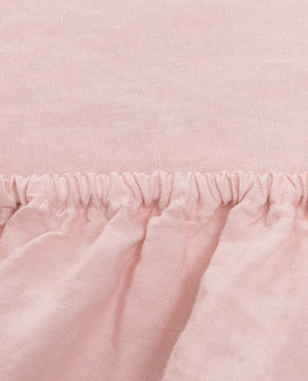 Mafalda fitted sheet, light pink, 100% linen