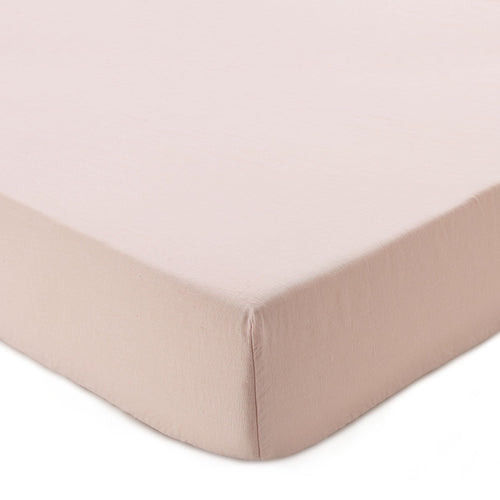 Mafalda fitted sheet, light pink, 100% linen