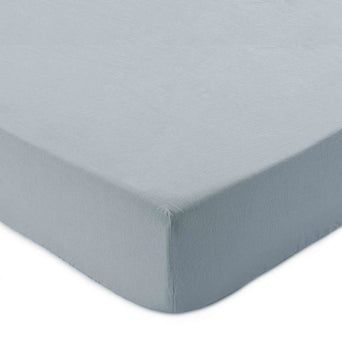 Mafalda fitted sheet, light green grey, 100% linen
