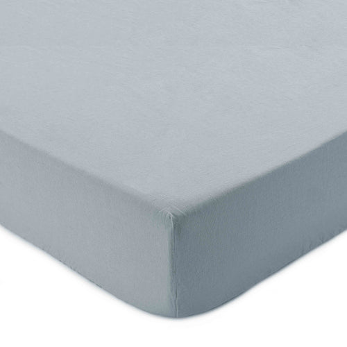 Mafalda fitted sheet, light green grey, 100% linen