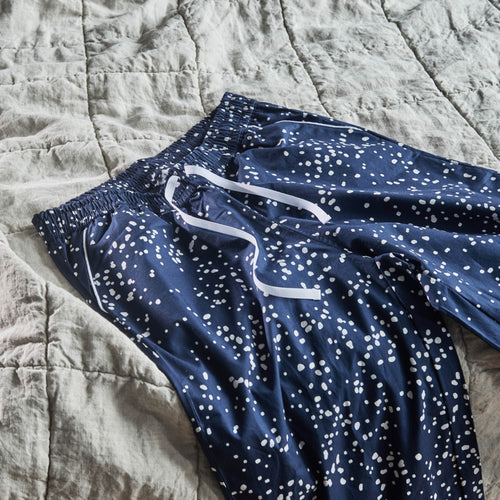 Cova pyjama, dark blue & white, 100% cotton |High quality homewares