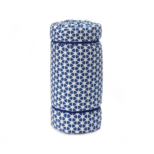 Saldanha Picnic Blanket ultramarine & natural, 75% cotton & 25% linen | URBANARA picnic blankets