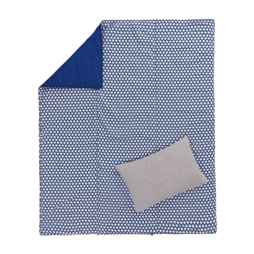 Saldanha Picnic Blanket ultramarine & natural, 75% cotton & 25% linen