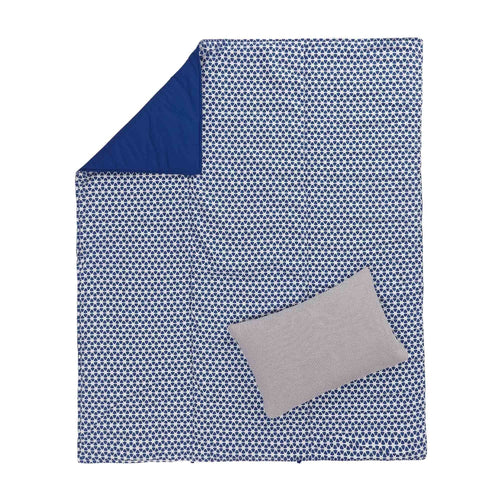 Saldanha Picnic Blanket ultramarine & natural, 75% cotton & 25% linen