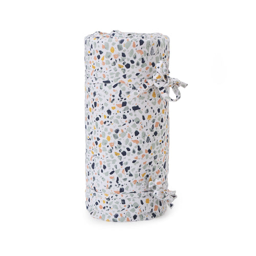 Visso picnic blanket, bright mustard & light pink & light ocean green & light grey green, 100% cotton & 100% polyester | URBANARA picnic blankets