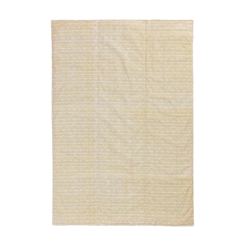 Avola picnic blanket, bright mustard & natural white & papaya, 100% cotton & 100% polyester | URBANARA picnic blankets