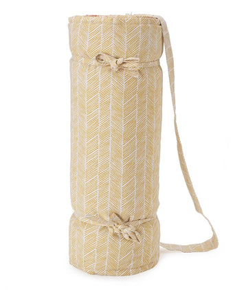 Avola beach mat, bright mustard & natural white & papaya, 100% cotton & 100% polyester