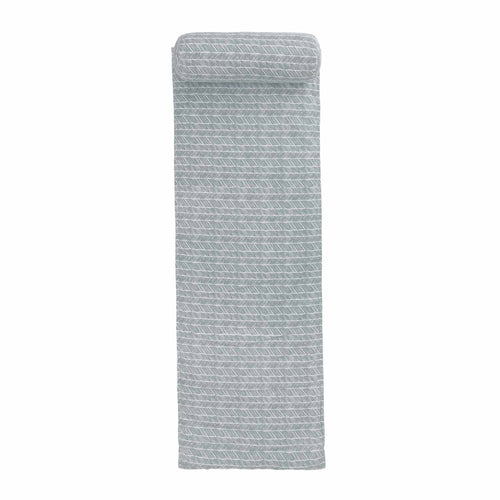 Avola beach mat, green grey & natural white & papaya, 100% cotton & 100% polyester | URBANARA picnic blankets