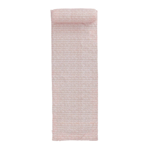 Avola beach mat, papaya & natural white & green grey, 100% cotton & 100% polyester | URBANARA picnic blankets