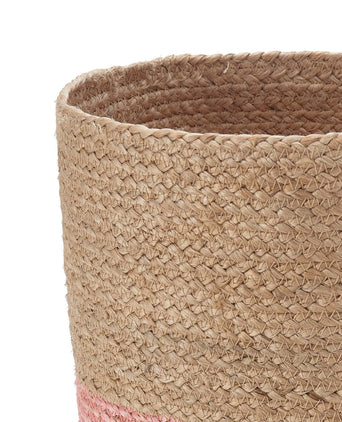 Dasai Basket natural & pink, 100% jute