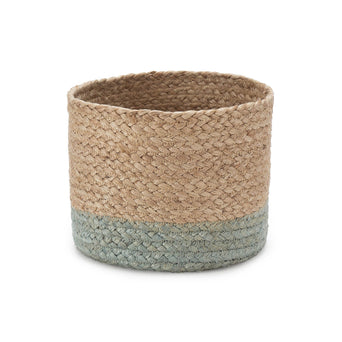 Dasai Basket natural & grey green, 100% jute