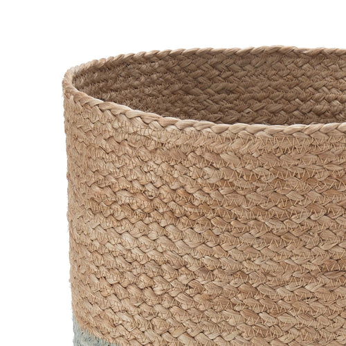 Dasai Basket natural & grey green, 100% jute | URBANARA storage baskets