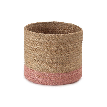 Dasai storage, natural & pink, 100% jute