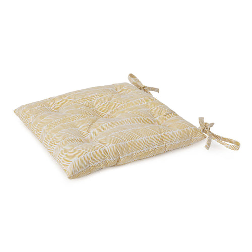 Avola cushion, bright mustard & natural white, 100% cotton & 100% polyester