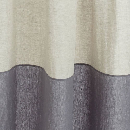 Cataya curtain, natural & charcoal, 100% linen | URBANARA curtains