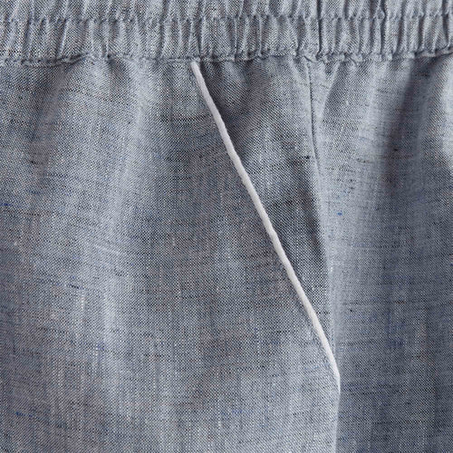 Casaal Pyjama Bottoms dark grey blue & white, 100% linen & 100% cotton | High quality homewares